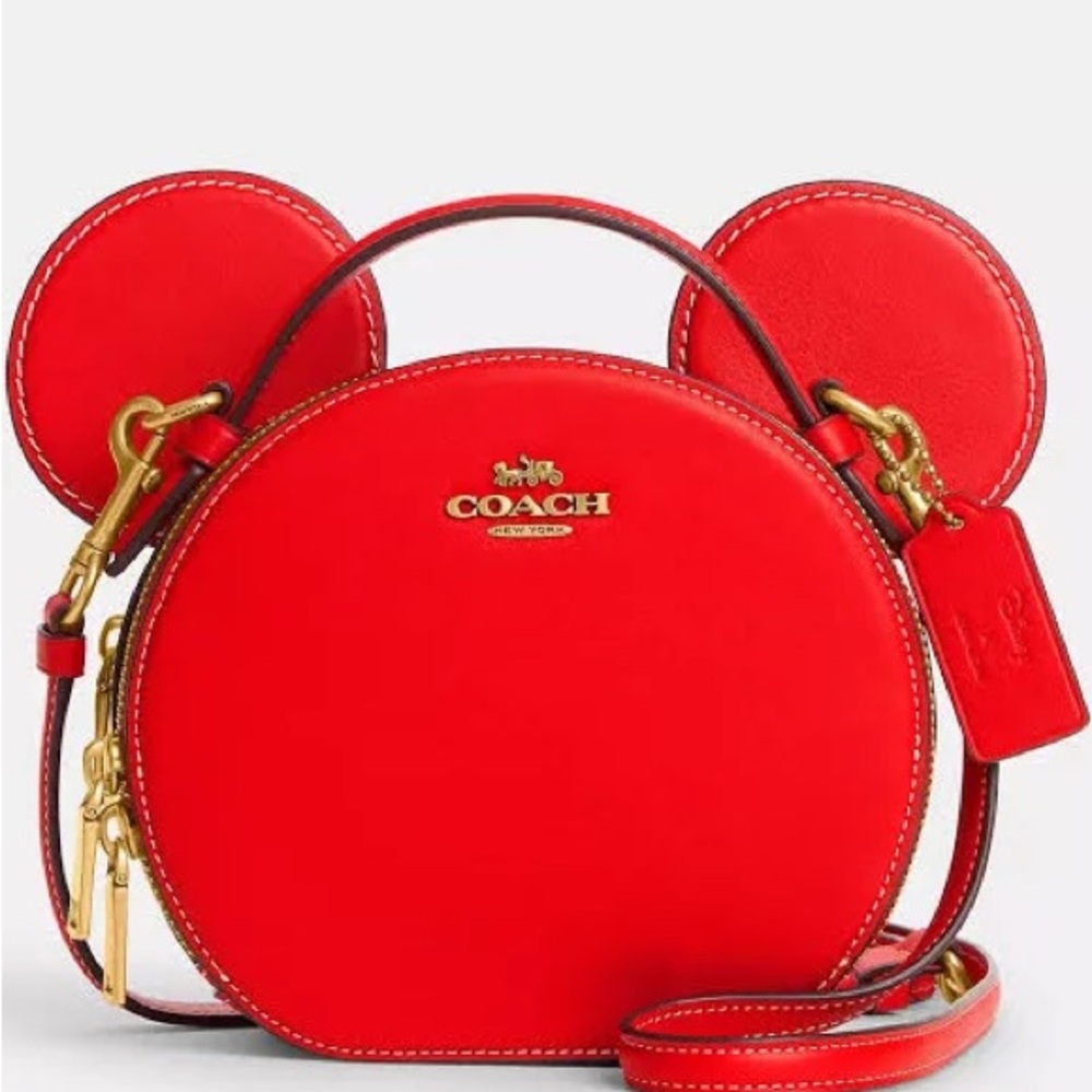 Coach Red Mickey Mouse Bag